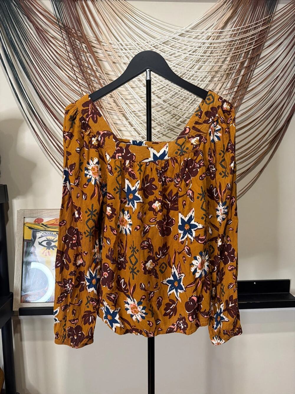 3 for $9 Sonoma square neck, Boho top EUC  2517